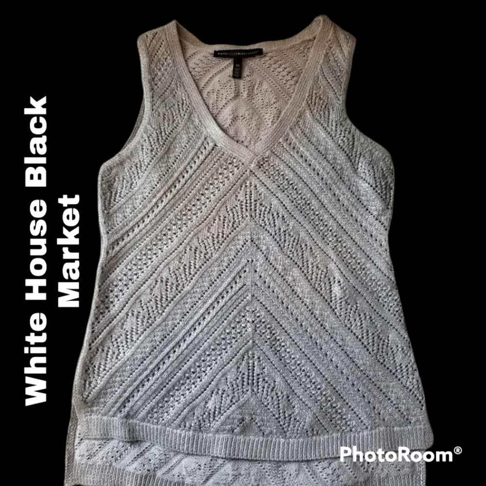 White House Black Market Crochet Tank~xs